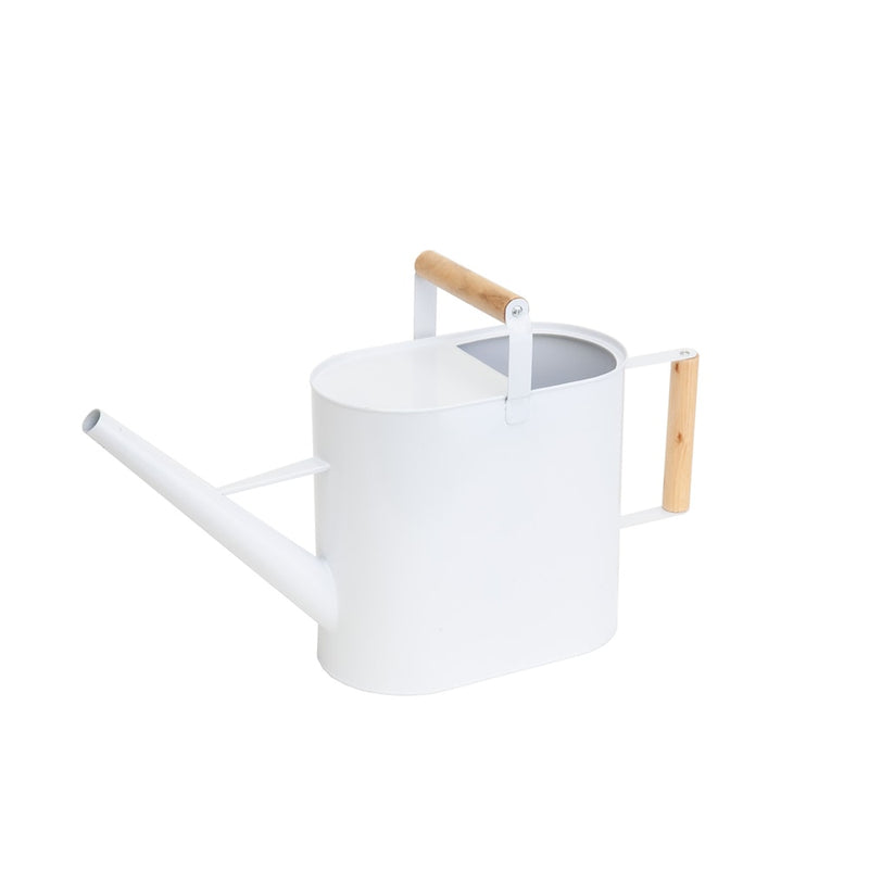 Nordic Habitat Wood Finish Watering Can, White, 2-Gal E8947