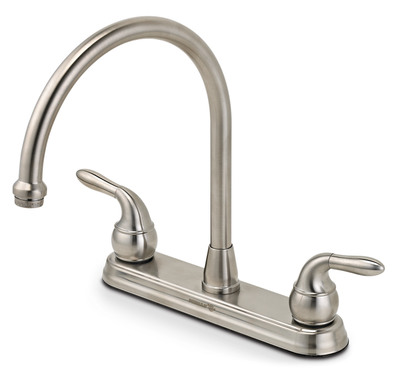 Double Handle Kitchen Faucet, Brushed Nickel S1576