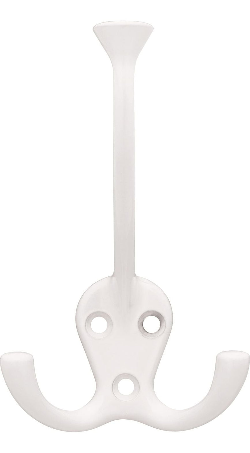 Stainless Steel Single Tri-Hooks, White, 3-pk G6436