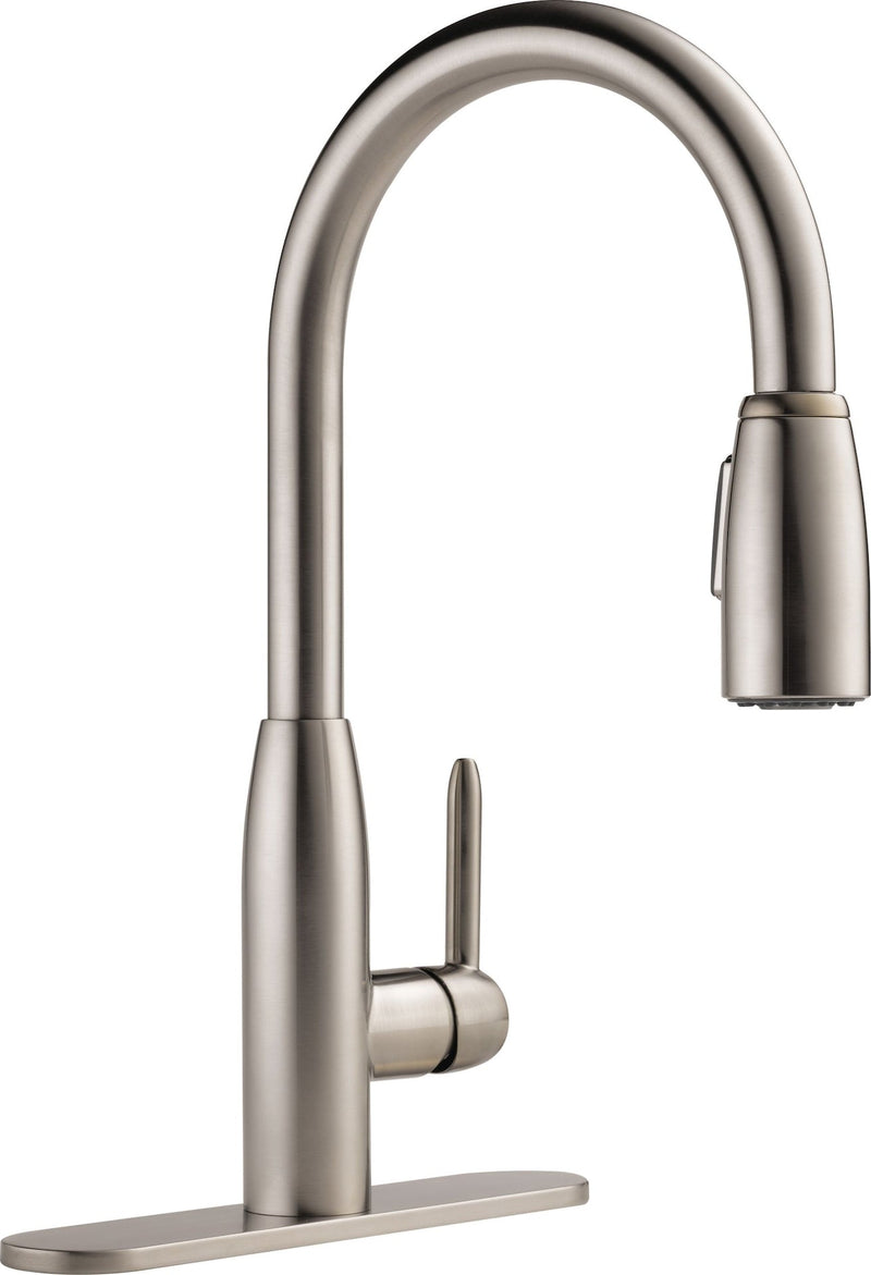 Tunbridge Single Handle High Arc Pull Down Kitchen Faucet, Stainless Steel K9366