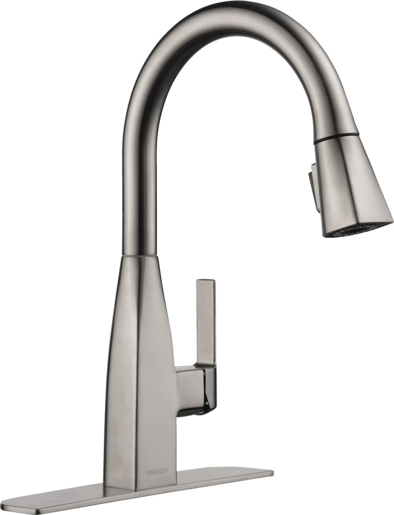 Xander Single Handle High Arc Pull-Down Kitchen Faucet, Stainless Steel E2325
