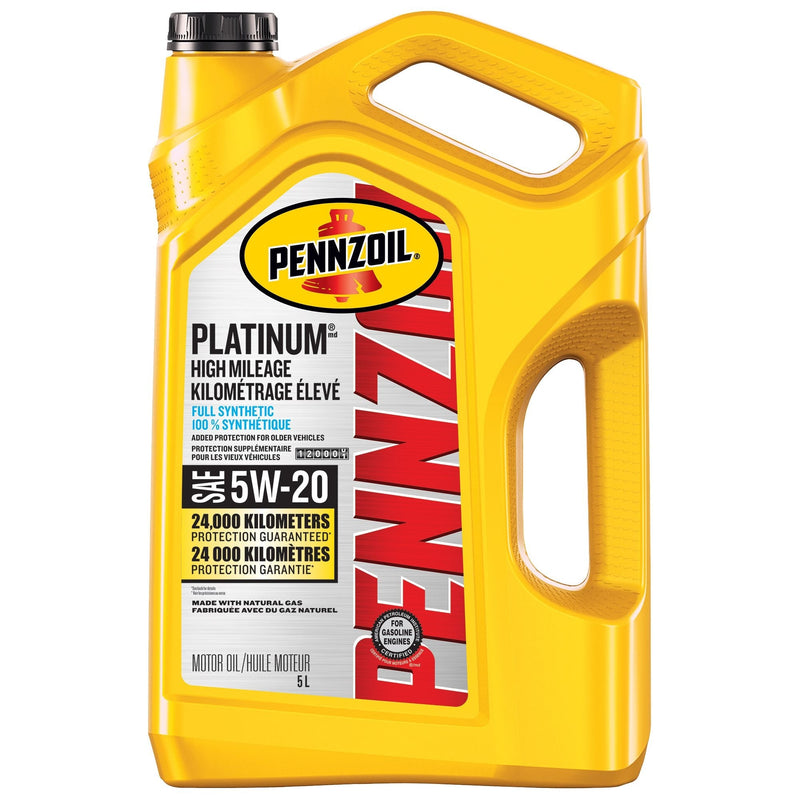 Platinum High Mileage 5W20 Synthetic Engine/Motor Oil, 5-L O2810
