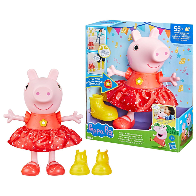 Peppa’s Muddy Puddles Party Singing and Dancing Doll, French, Ages 3+ X0317