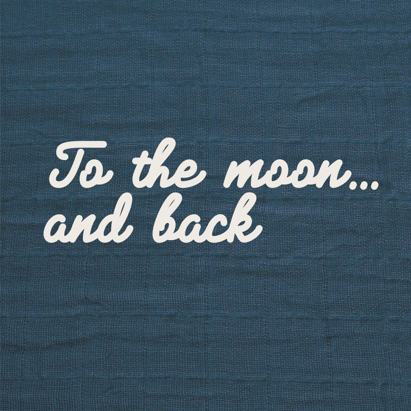Cotton Muslin Baby Swaddle Blanket, Navy R4244