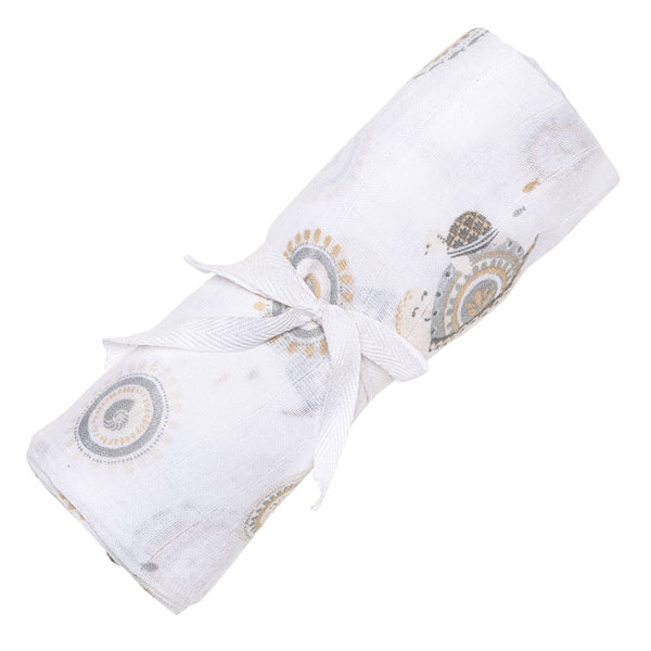 Cotton Muslin Baby Swaddle Blanket, Turtles J1209