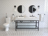 Breckenridge Single Handle High Arc Bathroom Sink Faucet, Push & Seal Drain, WaterSense Certified, Black