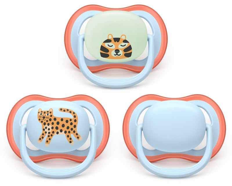Ultra Air Pacifier 6-18 Months All Day, Leopard, 3-pk V3485