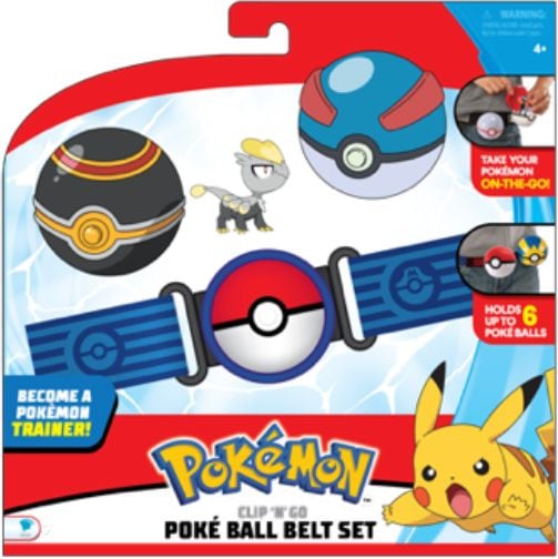 Clip 'N' Go Poké Ball Belt Set With 2-Inch Action Figure & Balls, Assorted, Age 4+ Q2717