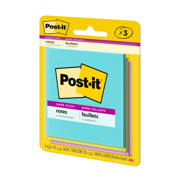Super Sticky Notes Supernova Neons Notes, 3-pk P7784