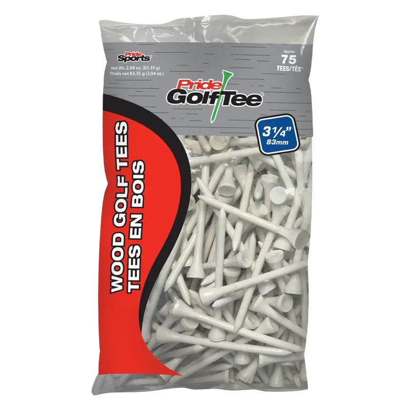 Pride Biodegradable Hardwood Golf Tee, 3-1/4-in, 50-pk, White D1575