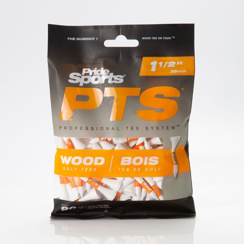 Pride Professional Tee System ProLength Plus Wood Golf Tee, 1-1/2-in, 90-pk, White Y5663