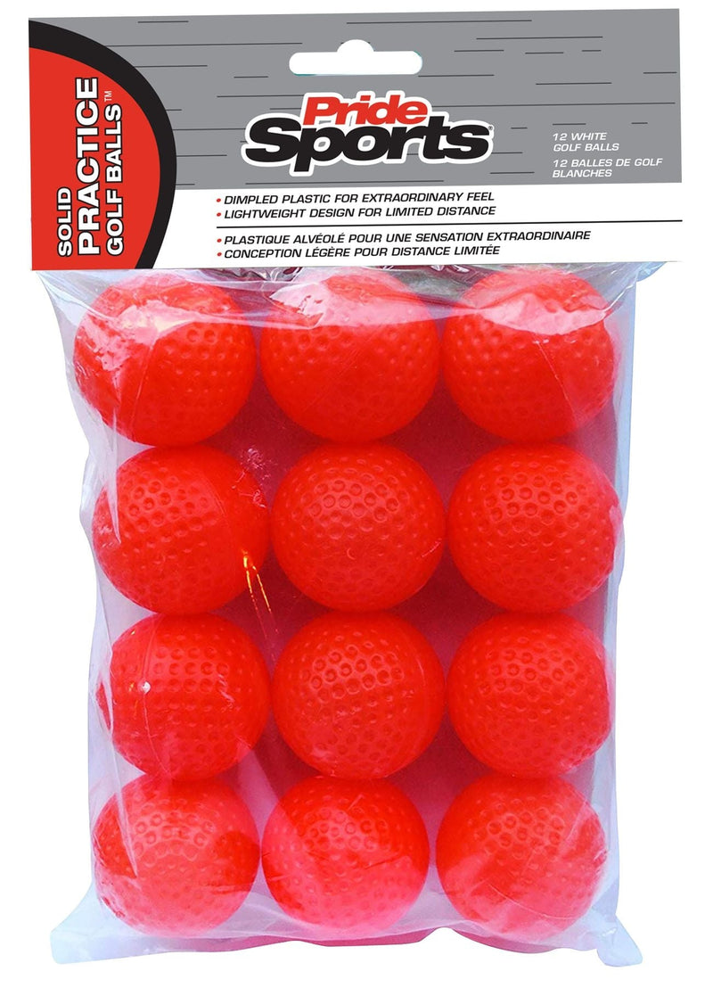 Dimpled Plastic Practice Golf Balls, Lightweight, 12-pk, Assorted Colours G0734