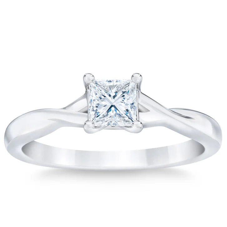 Princess Cut Diamond Solitaire Ring (0.50 ct) R6270
