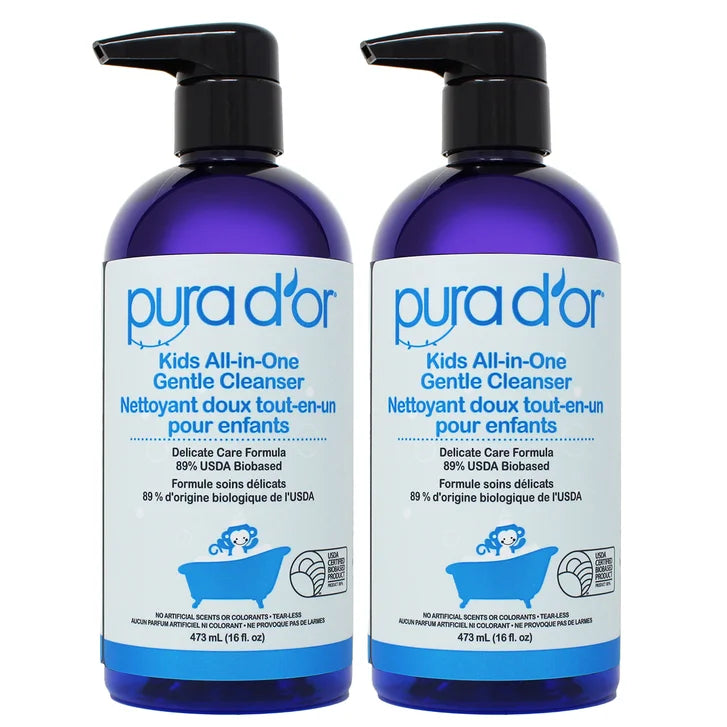 Pura D'or Kids All-in-One Gentle Cleanser, 2 x 473 mL G4189