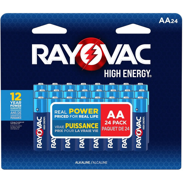 HIGH ENERGY AA Alkaline Batteries, Long Lasting, All Purpose, 24-pk M6057