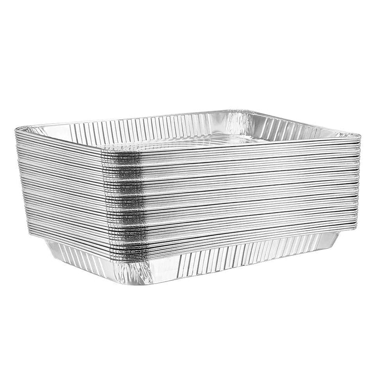 Rectangle Foil Reusable Medium Size Steam Baking Pan, Silver, 20-in, for Baking/Cooking/Steaming A1940