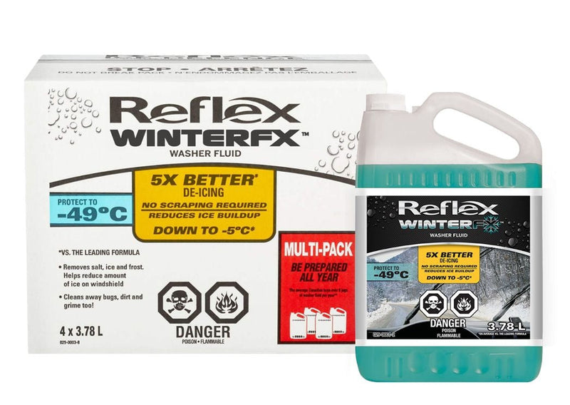 WinterFx Windshield Winter Washer Fluid, -49°C, 3.78L, 4-pk T8958