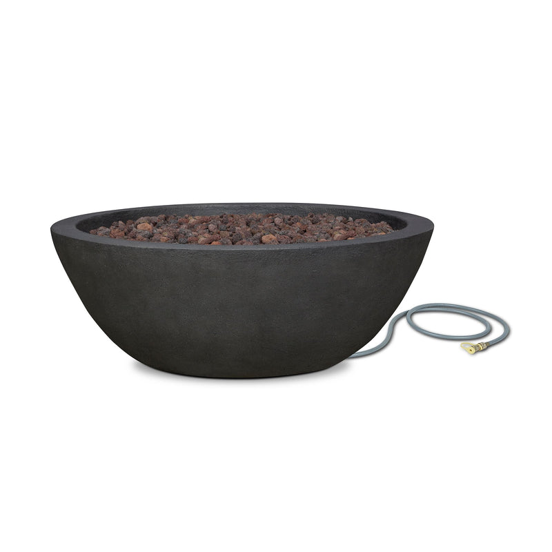 Riverside Round Concrete Gas Fire Pit in Shale, 36-in Y4311