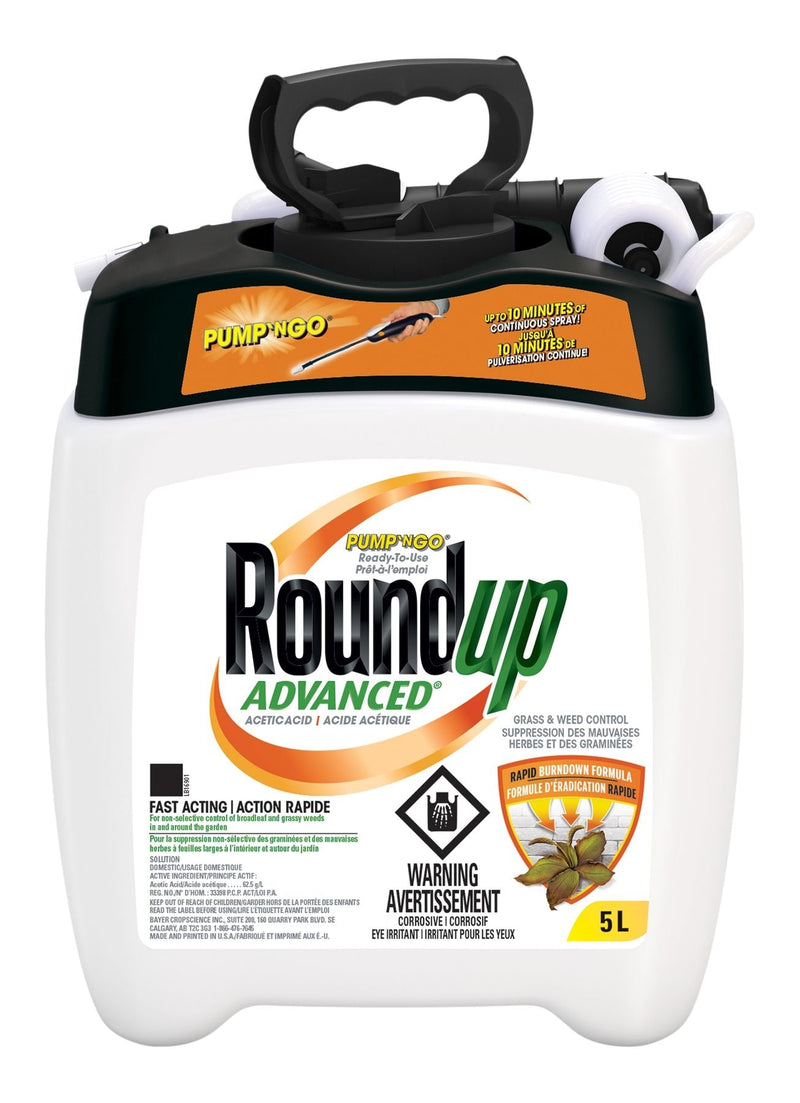 Advanced Ready-to-Use Grass and Weed Control/Killer with Pump-N-Go Applicator, 5-L U5902