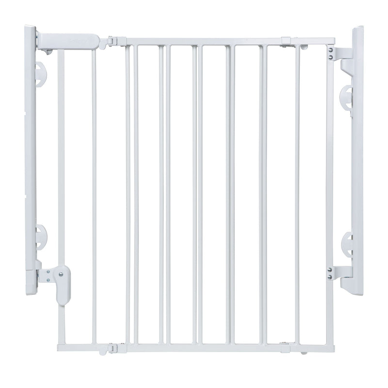 Ready To Install Top of the Stairs Baby Safety Gate, White W7707