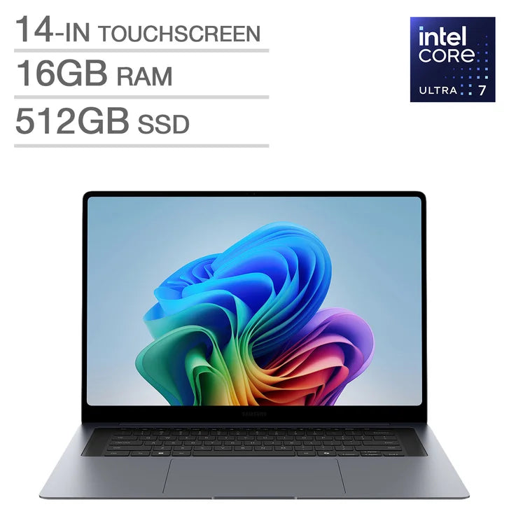 Samsung Galaxy Book6 Pro Copilot+ PC 14.0-in Touchscreen AMOLED Laptop, Intel Core Ultra 7 356H- 16GB RAM, 512 GB SSD Q2042