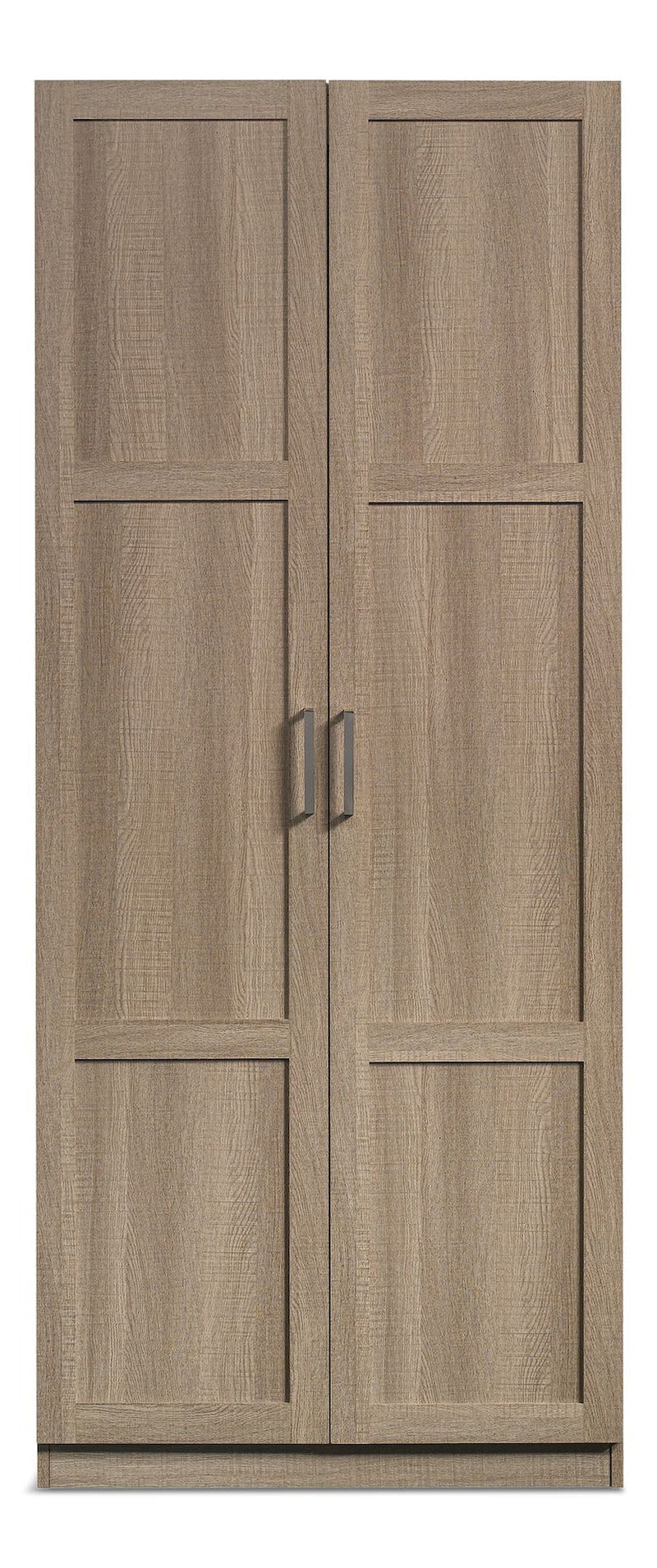 2-Door Storage Cabinet With Adjustable Shelves, Oak Finish D1939