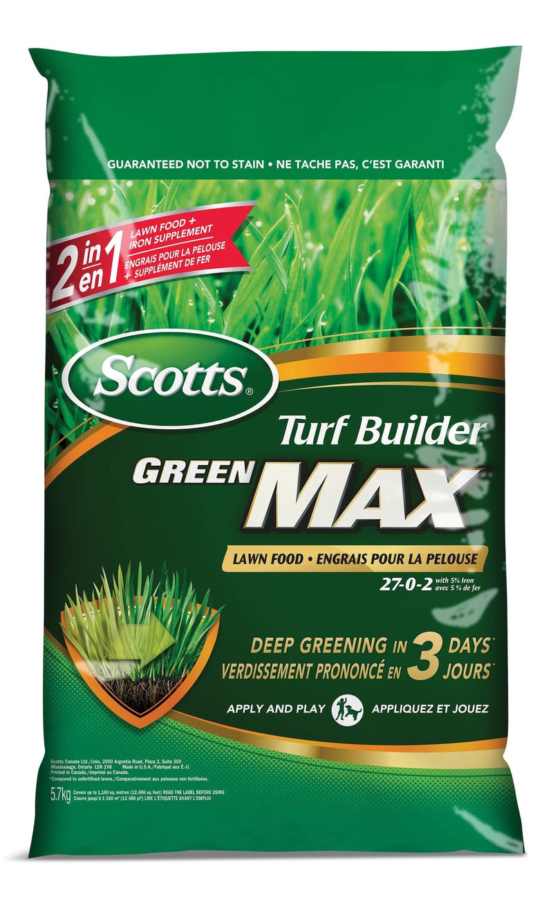 Turf Builder Green MAX Lawn Fertilizer, 27-0-2, 350-m2 L7435