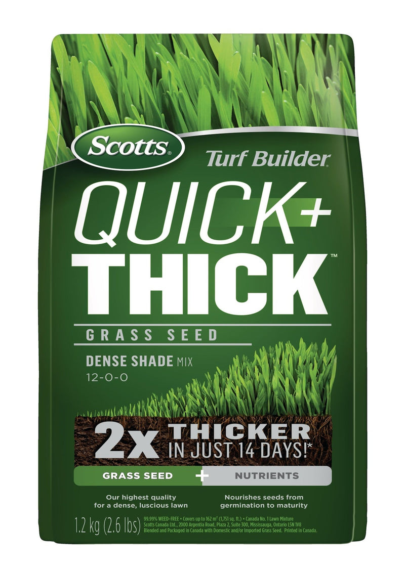 Turf Builder Quick + Thick Grass Seed Dense Shade Mix, 12-0-0, 1.2-kg Q5712