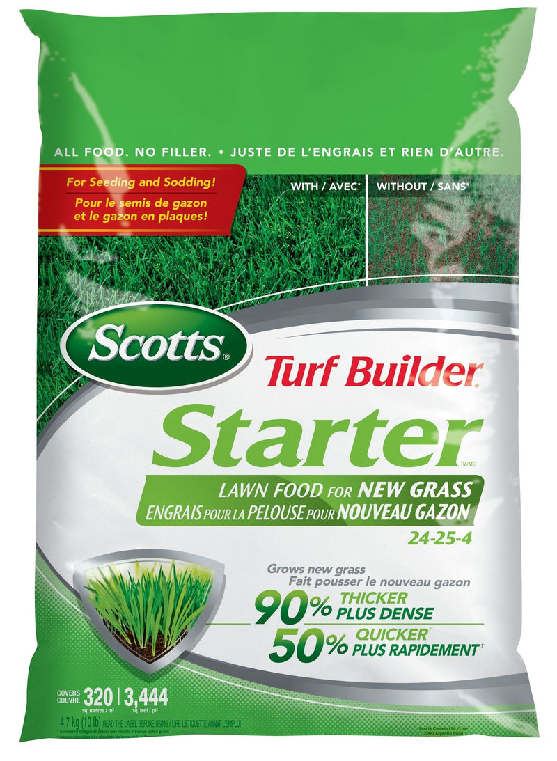Turf Builder Starter Lawn Fertilizer, 24-25-4 For New Grass, 320-m2 V9693