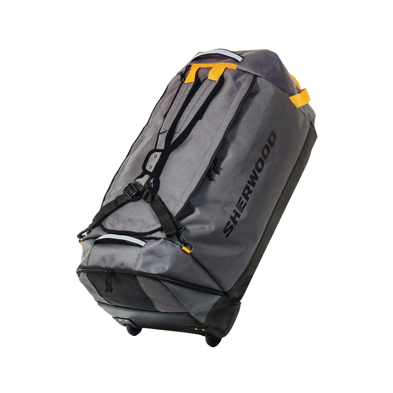 Convertible Hockey Bag with Backpack Straps, Wheeled, Senior, Grey, 34-in A9901