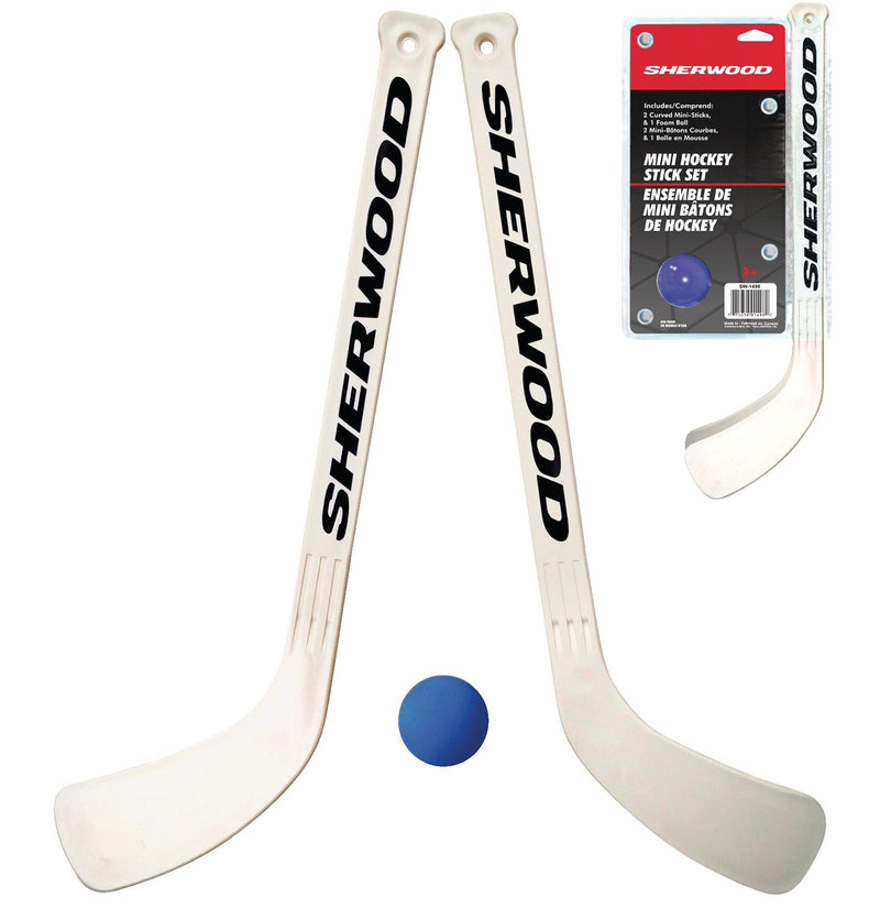 Curved Mini Hockey Sticks and Ball Set, 3-pc Q6746