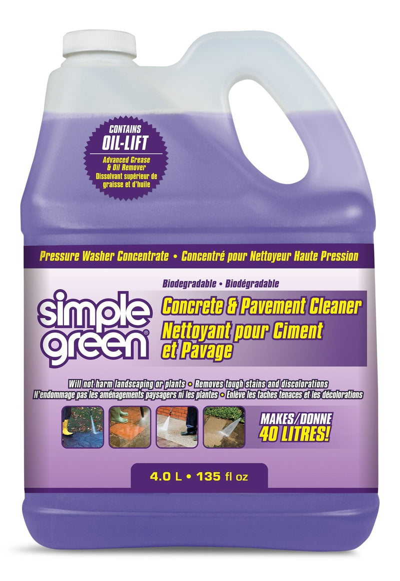 Concrete & Pavement Pressure Washer Detergent, 4L G8948