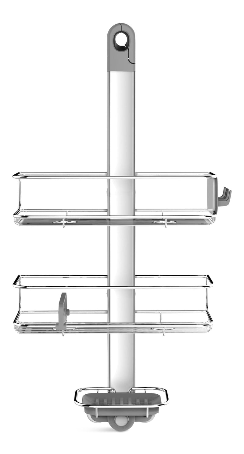 Medium Adjustable Shower Caddy, Stainless Steel and Anodized Aluminum P4774