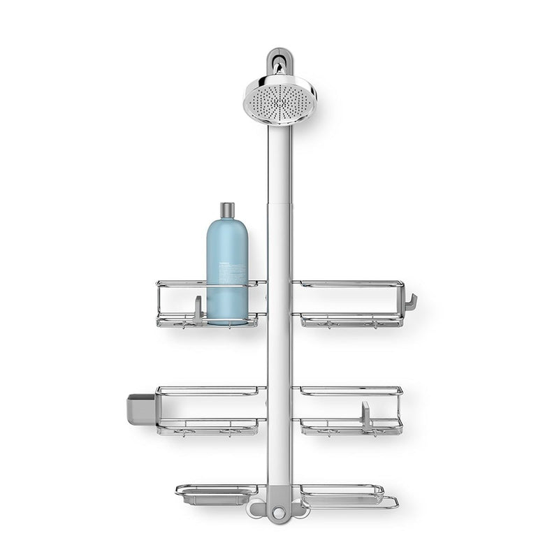 XL Rust-Resistant Adjustable Shelves Shower Caddy, Silver I7721