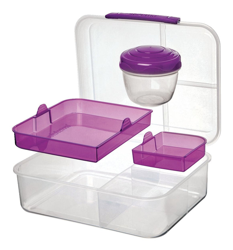 To Go Bento Lunch Box Plastic Food Storage Container, 1.65 L (55.7 oz) X1826