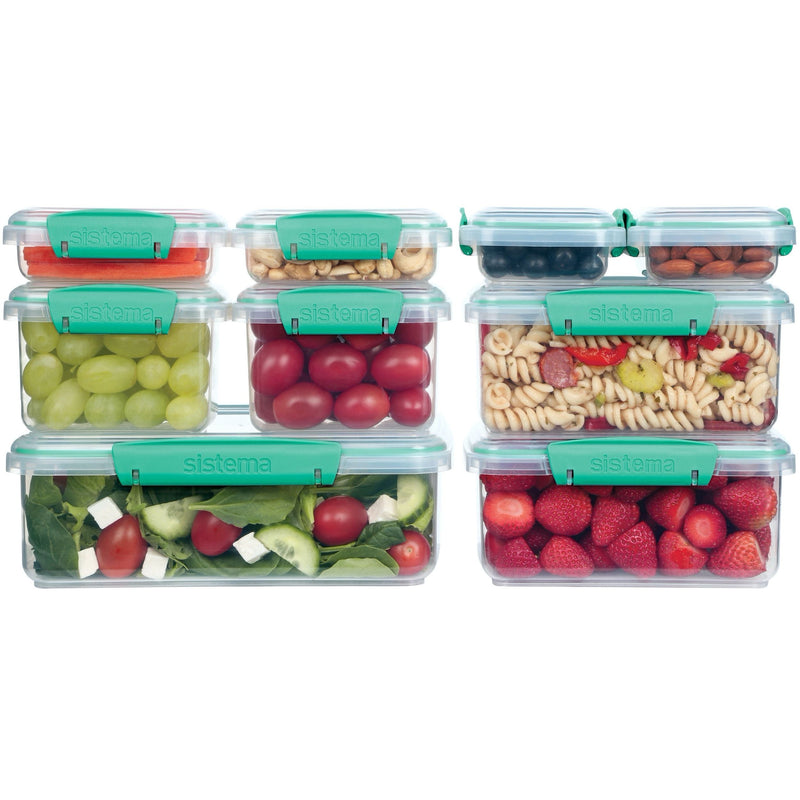 To Go Rectangular Food Storage Container Set with Removable Dividers, 18-pc D8297