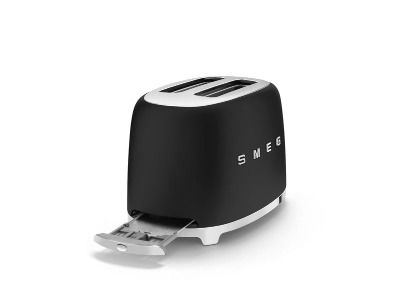 50's Retro Style Wide Slot Pop Up Electric Toaster with 6 Settings, 2-Slices, Matte Black G8222