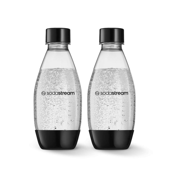 Carbonating Bottle, Dishwasher Safe, BPA-Free, Black, 0.5-L, 2-pk T8869