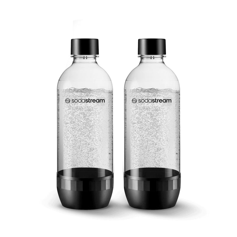 Classic Carbonating Bottle, Dishwasher Safe, BPA Free, Black, 1-L, 2-pk F6522