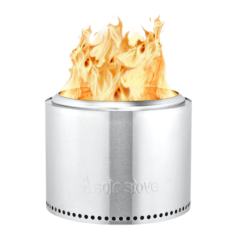 Stove Stainless Steel Smokeless Bonfire Fire Pit with Removable Ash Pan, 19.5 x 14-in Z4020