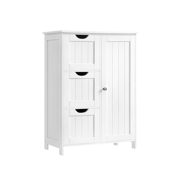 3-Drawer White Home Cabinet with Adjustable Dividers R4495