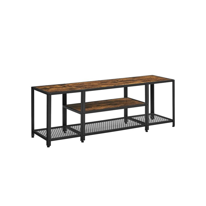 Home 3-Tier Industrial Rustic Brown TV Stand Q3728