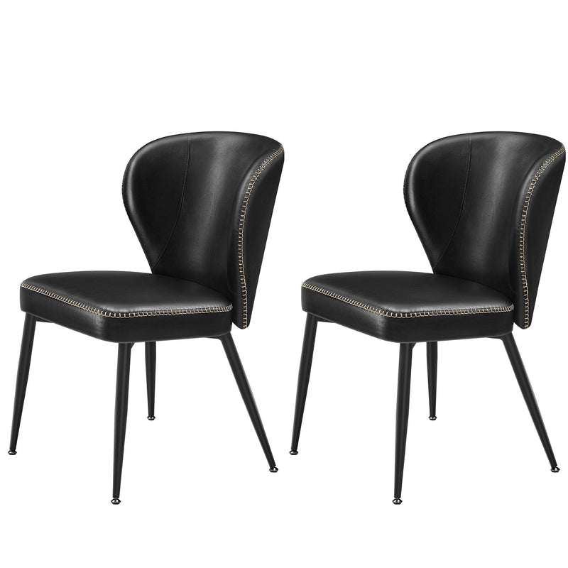 Home Mid-Century Modern Black Dining Chairs Set, 2-pk K8839