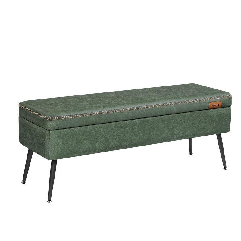 Home Modern Forest Green Ottoman Storage Bench K2251