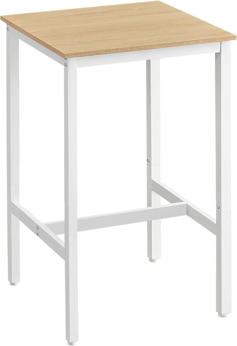 Home Square White/Oak Bar Table with Steel Frame L5841