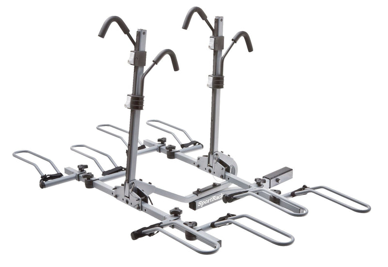 SR2902LR Crest Deluxe 4-Bike Lock & Tilt Platform Hitch Mount Bike Rack, Fits 2-in Receiver, Granite Grey A8351