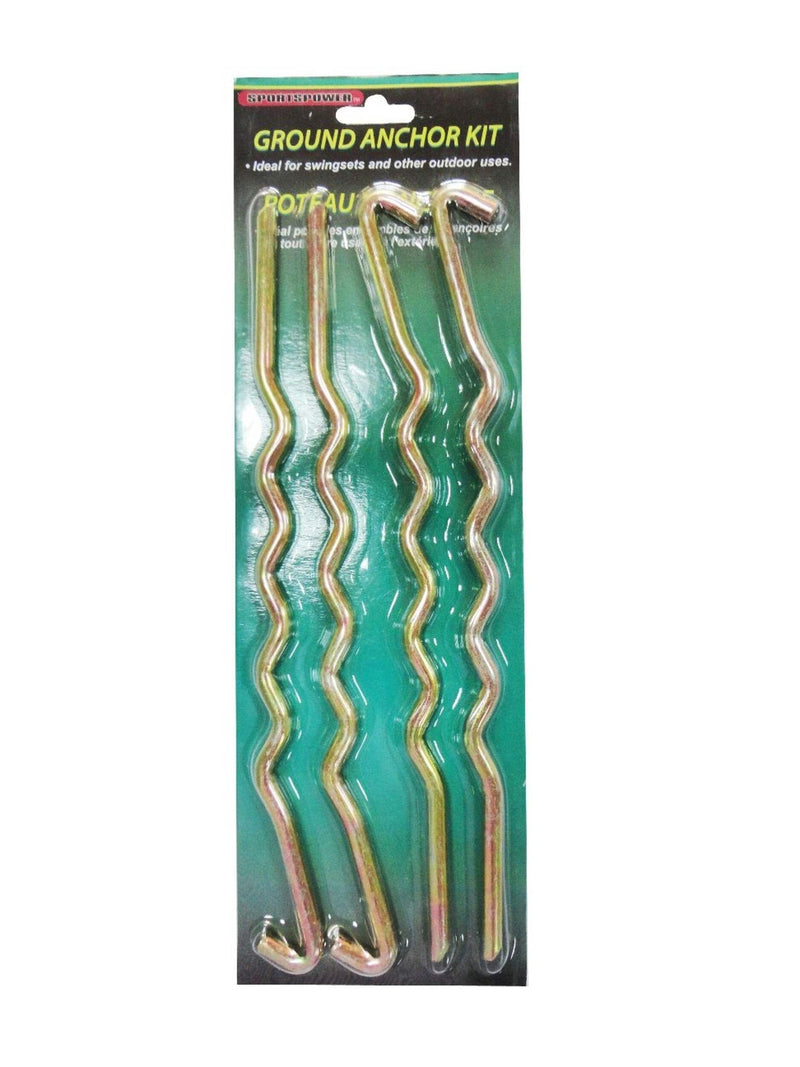 Outdoor Heavy Duty Steel Swing Set Anchors, 4-pk Y7503
