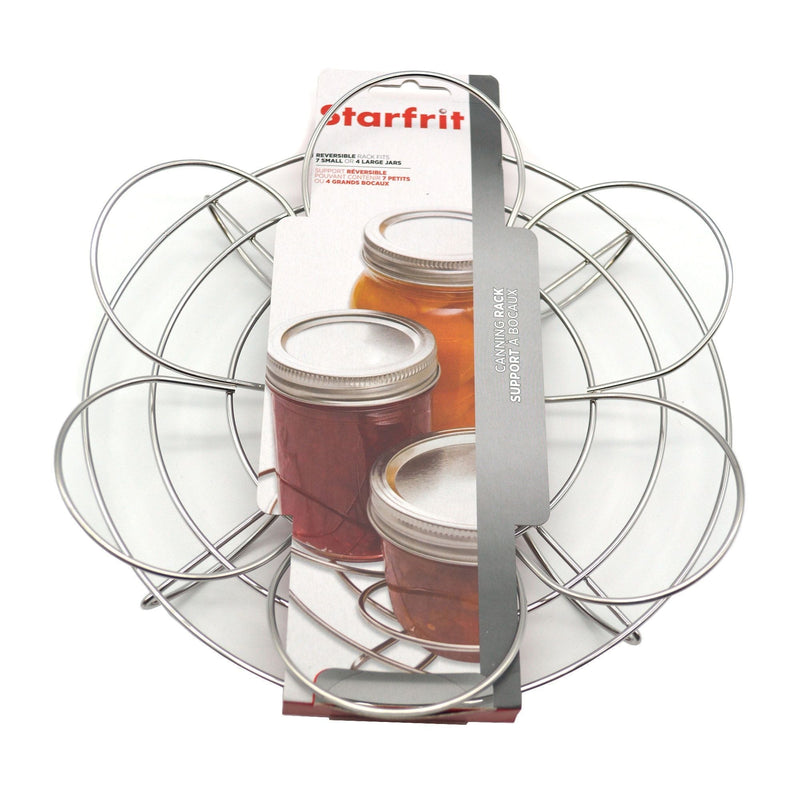 Stainless Steel Reversible Canning Rack, Holds 7 x 500 mL or 4 x 1-L Glass Mason Jars I2465