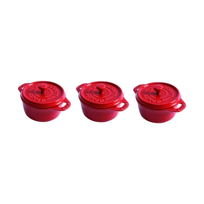 3 piece Cocotte Set Cherry V1975