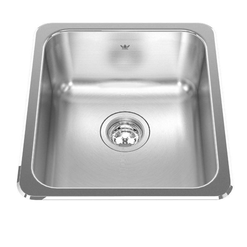Drop In Single Stainless Steel Sink, 16.13x18.13-in H2576
